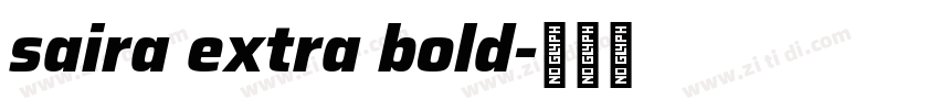 saira extra bold字体转换